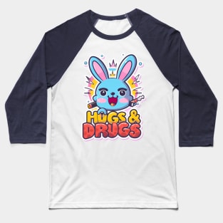 Hugs & Drugs Bunny Baseball T-Shirt